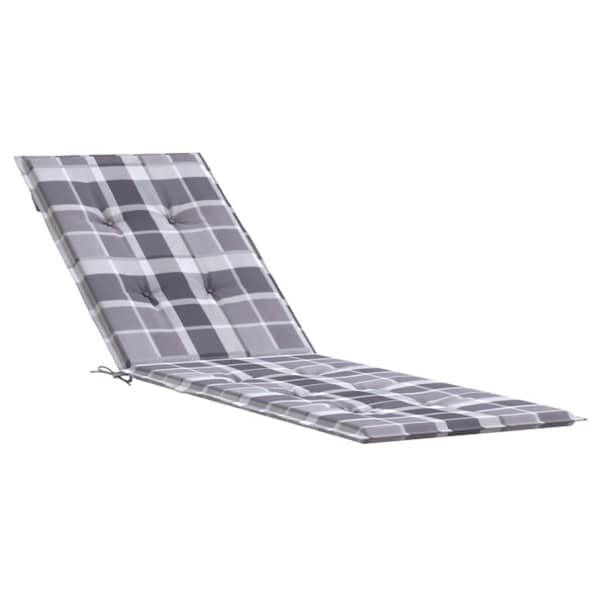 vidaXL p&auml;evitustooli istmepadi, halliruuduline, (75 + 105) x 50 x 4 cm