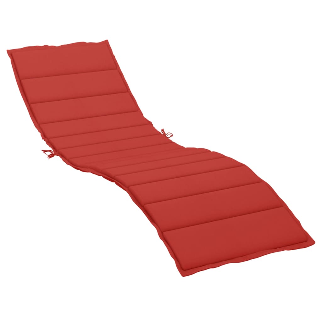 Image of vidaXL Sun Lounger Cushion Red 200x50x3cm Oxford Fabric