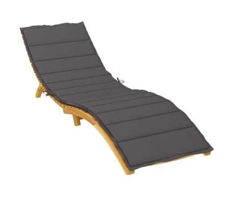 vidaXL サンラウンジャークッション アントラシート 200x60x3cm オックスフォードファブリック