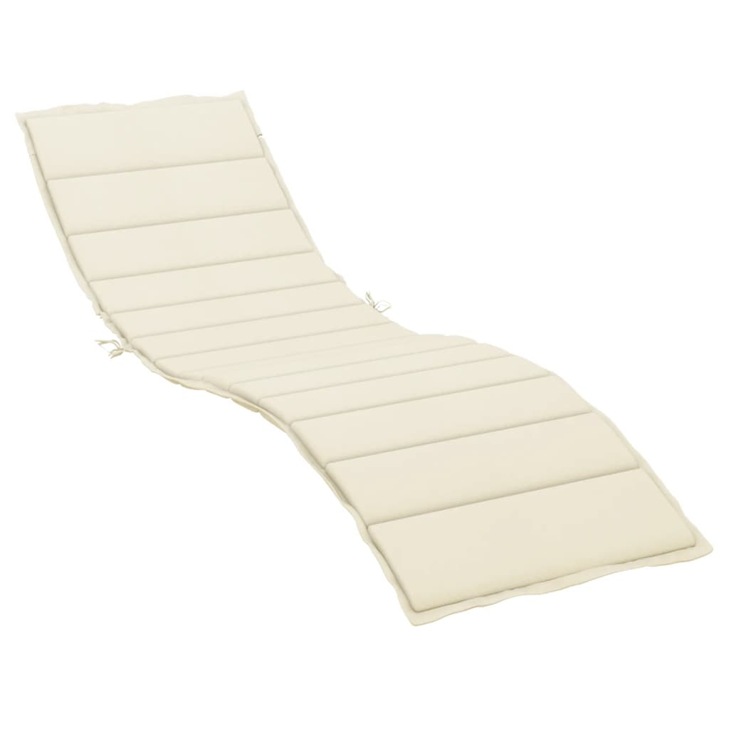 

vidaXL Sun Lounger Cushion Cream 78.7"x23.6"x1.2" Fabric