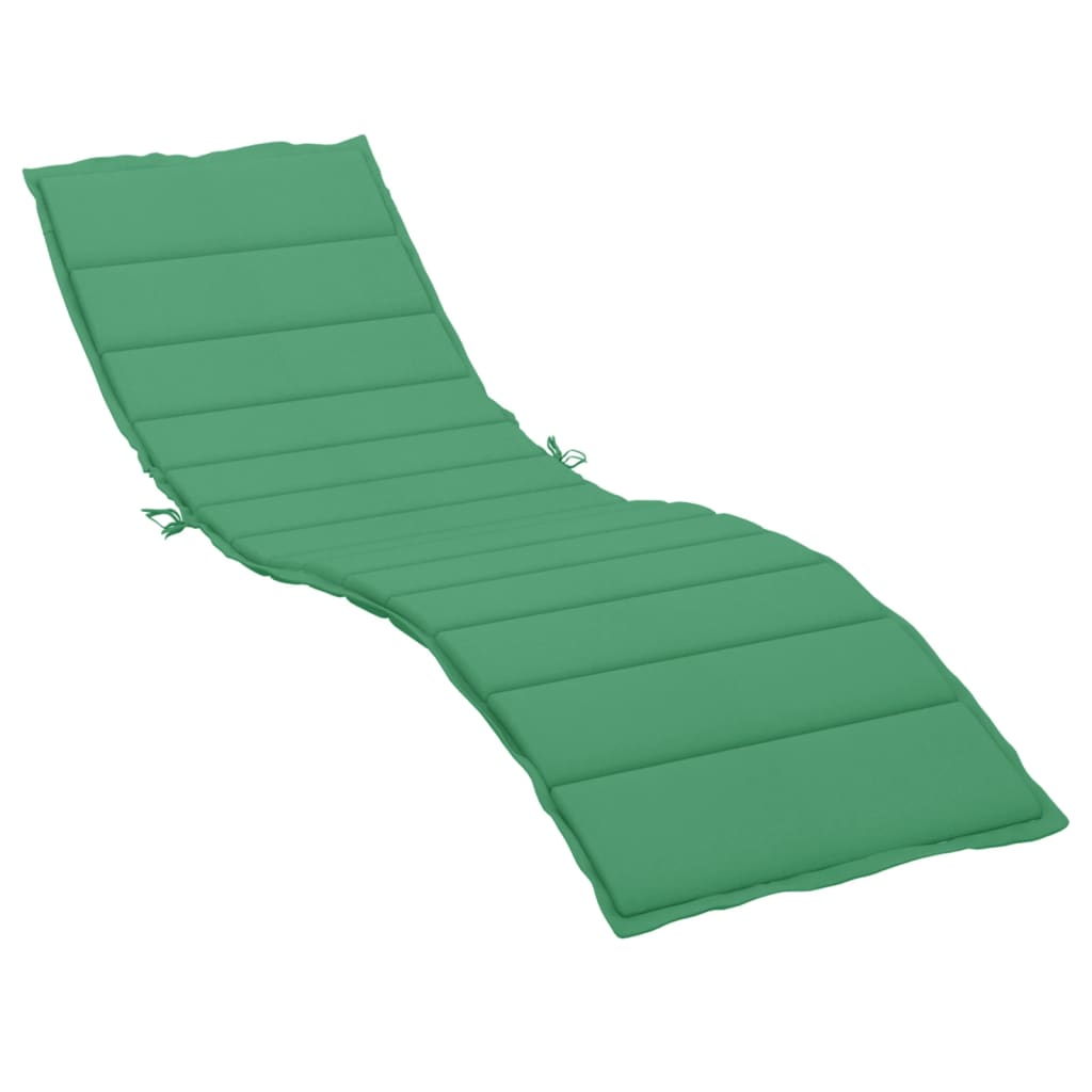 vidaXL Coussin de chaise longue Vert 200x60x3 cm Tissu