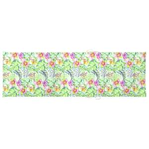 vidaXL Saulės gulto čiužinukas, 200x60x3cm, audinys, su lapais