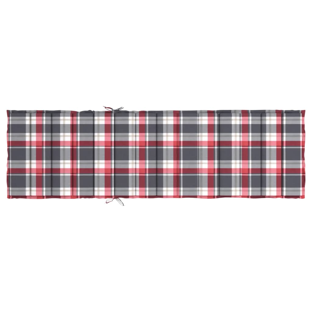 Saulės gulto čiužinukas, raudoni langeliai, 200x60x4cm, audinys | Stepinfit