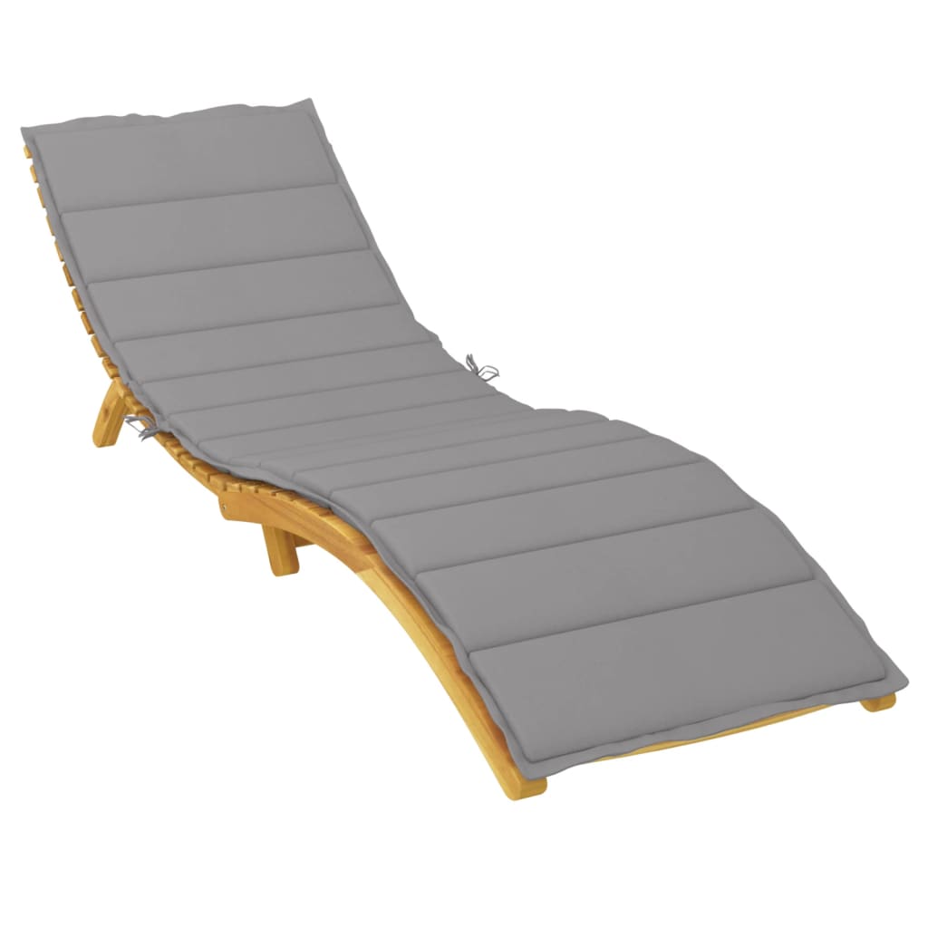 sauļošanās krēsla matracis, 200x70x4 cm, pelēks audums | Stepinfit.lv