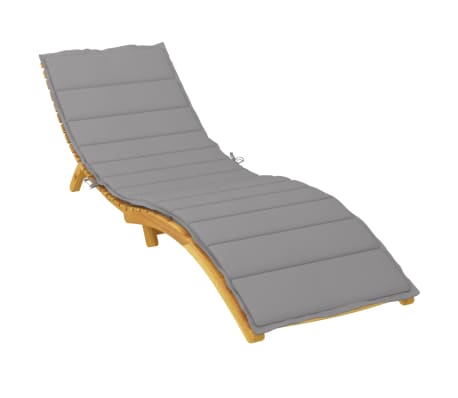 vidaXL Ligbedkussen 200x70x3 cm oxford stof grijs
