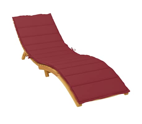 vidaXL Ligbedkussen 200x70x3 cm oxford stof wijnrood