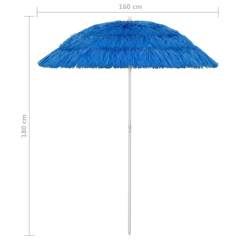 Plážový slunečník Hawaii modrý 180 cm
