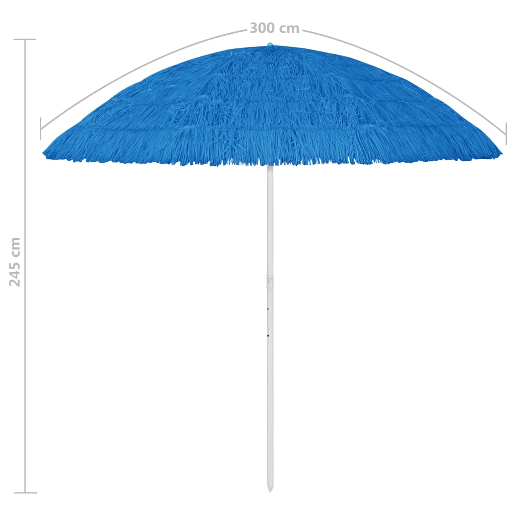 Plážový slunečník Hawaii modrý 300 cm