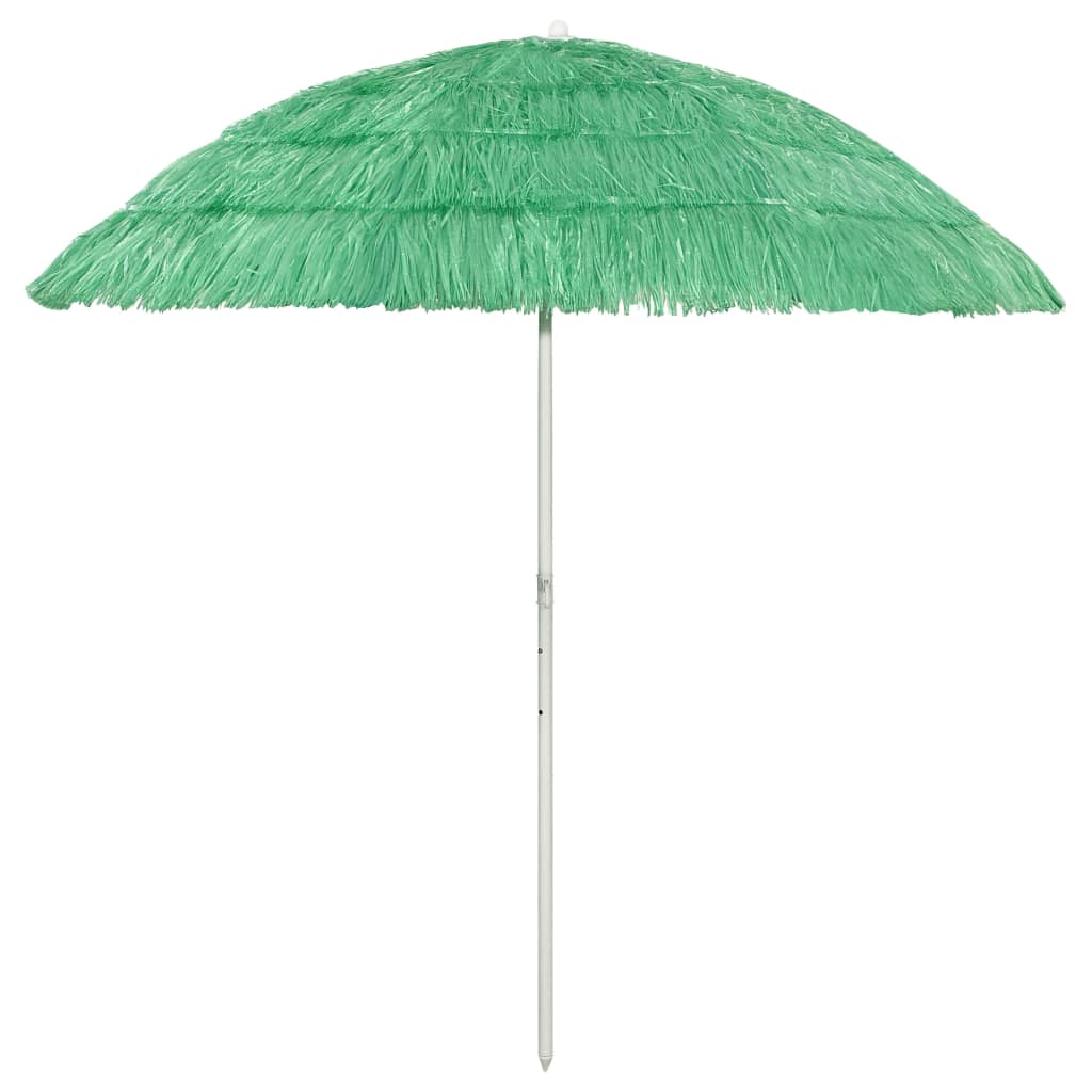 vidaXL Umbrelă de soare de plajă Hawaii, verde, 240 cm