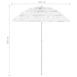Plážový slunečník Hawaii bílý 180 cm - obrázek 8