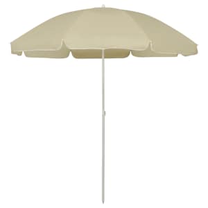 Senčnik za na plažo peščeno rumen 240 cm