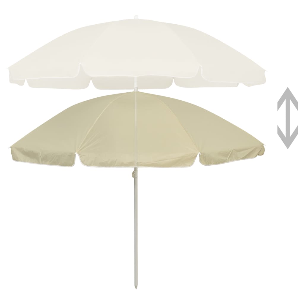 vidaXL Strandparasol 240 cm zandgeel afbeelding