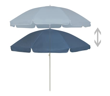 vidaXL Pl&aacute;žov&yacute; slnečn&iacute;k, modr&yacute; 240 cm