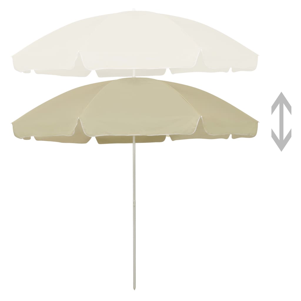 

vidaXL Strandparasol 300 cm zandgeel