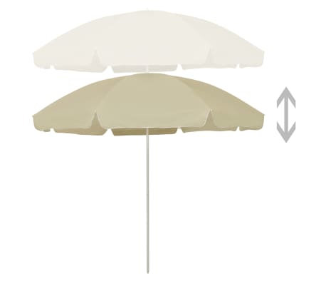 vidaXL strandparasol 300 cm sandgul