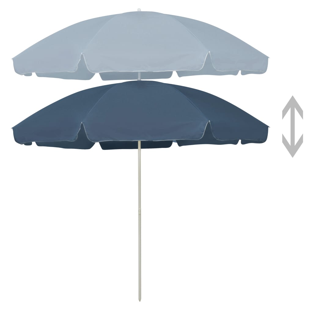 vidaXL Strandparasol 300 cm blauw afbeelding