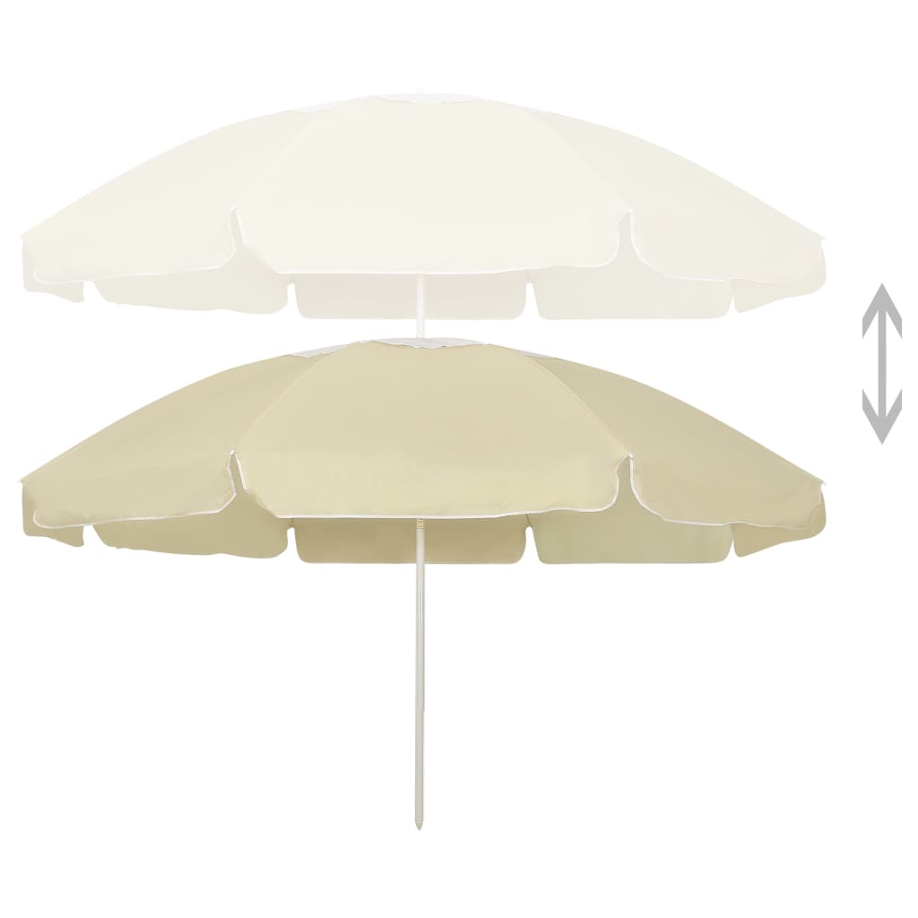 

vidaXL Strandparasol 240 cm zandgeel