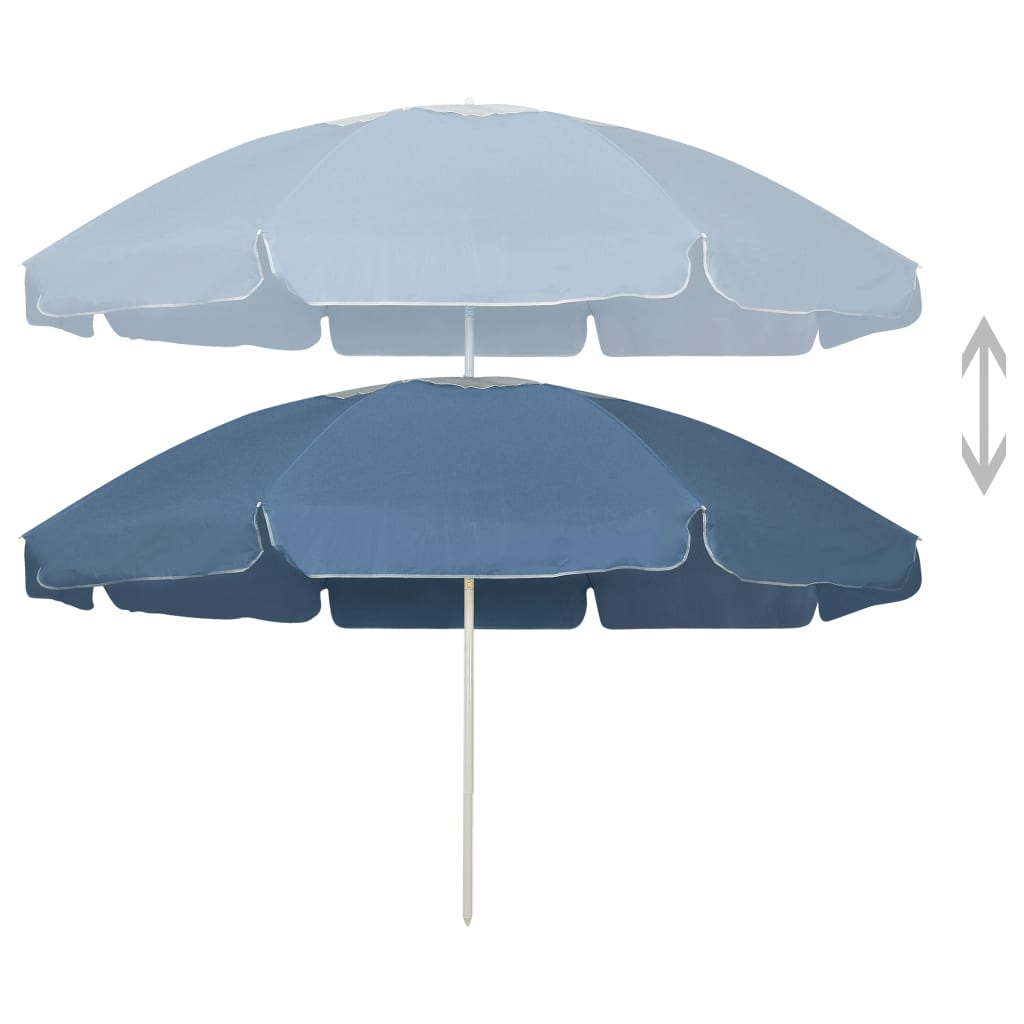 

vidaXL Strandparasol 240 cm blauw