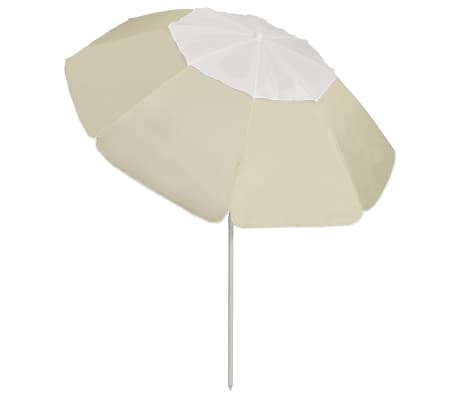 vidaXL Sombrilla de playa amarillo arena 300 cm