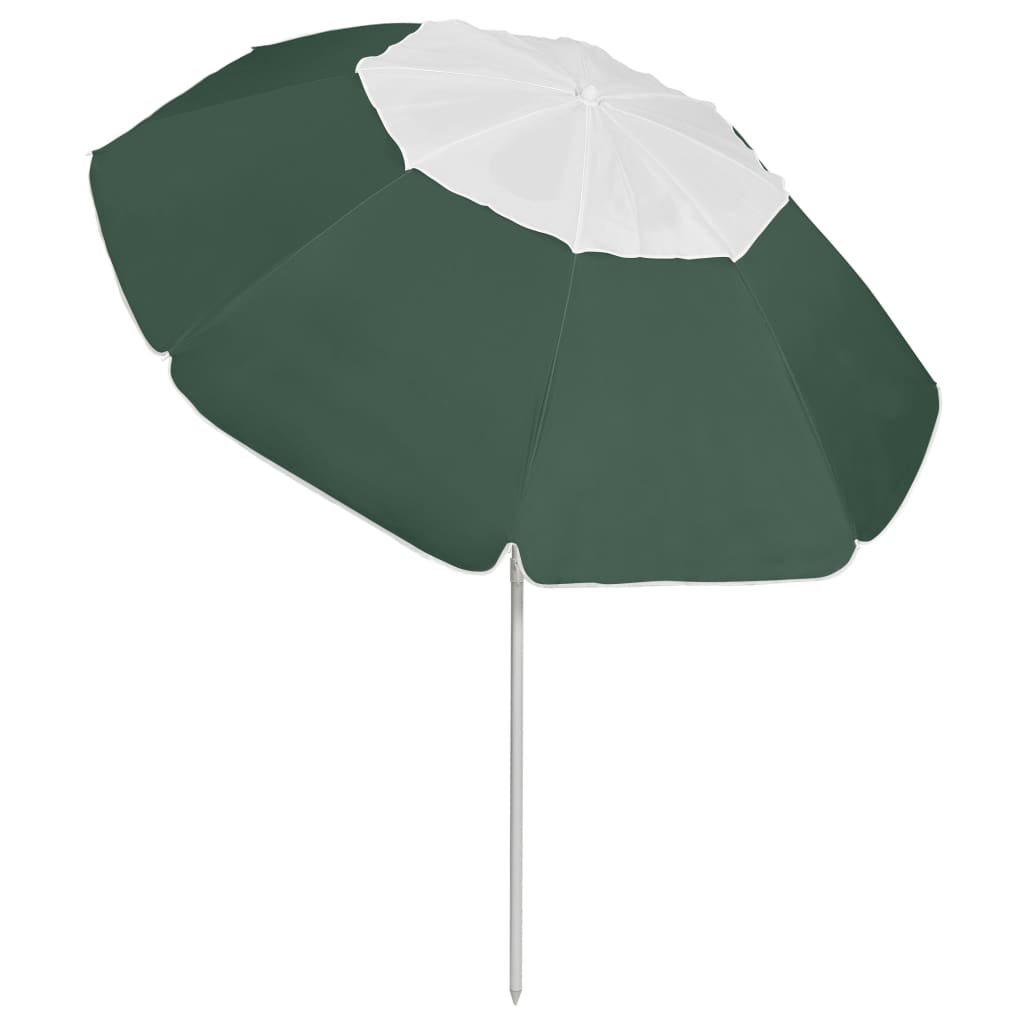 vidaXL Umbrelă de plajă, verde, 300 cm