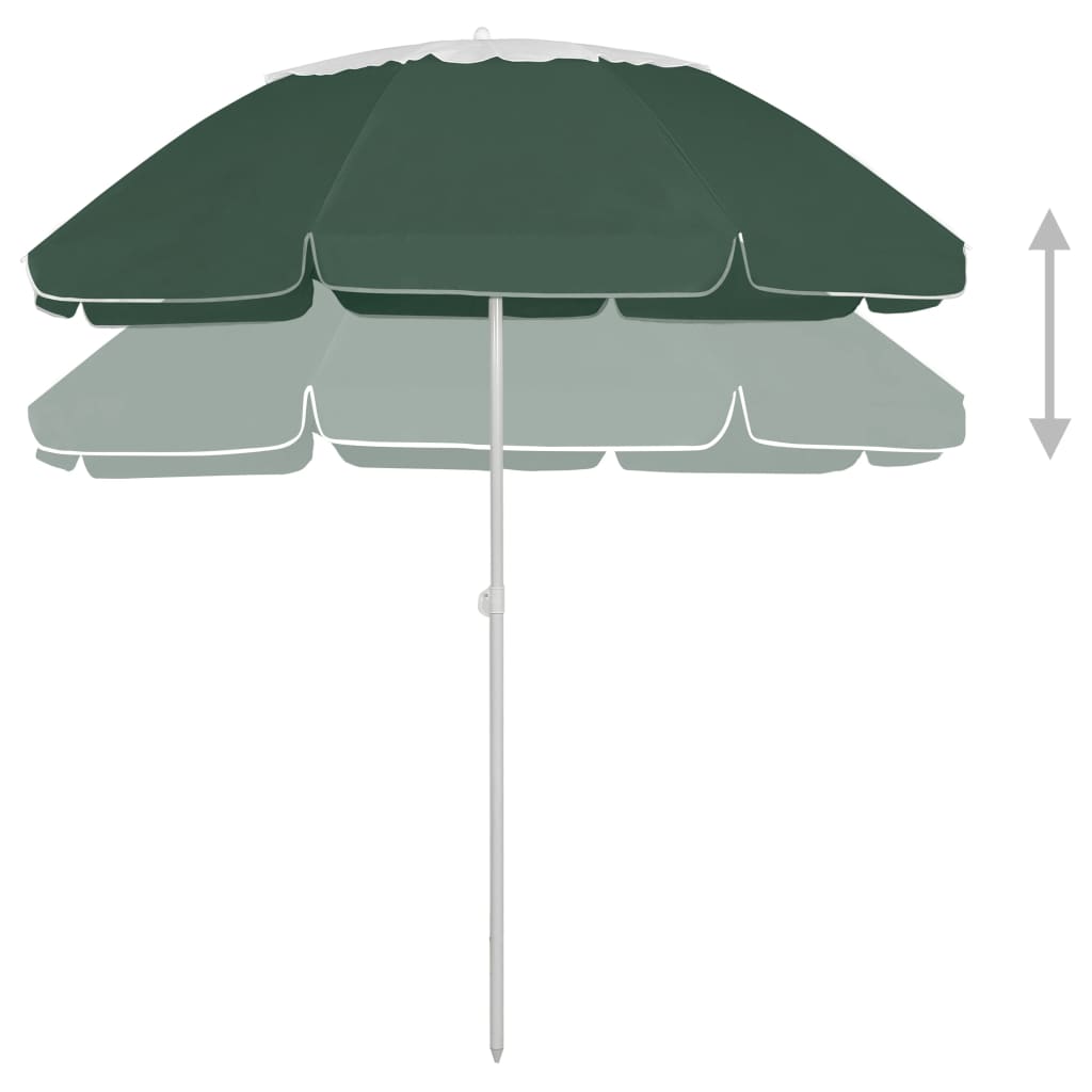 Thumbnail - vidaXL Strandschirm Grün 300 cm