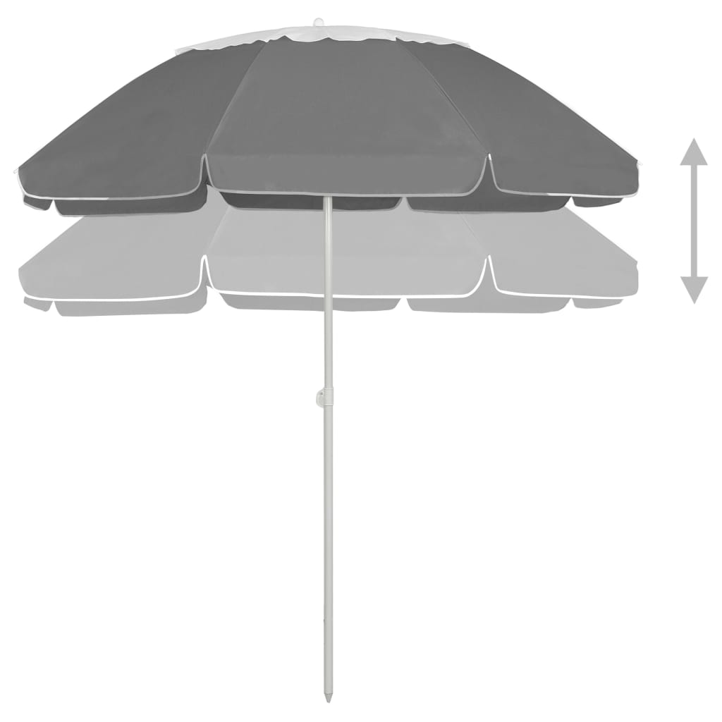 

vidaXL Strandparasol 300 cm antracietkleurig