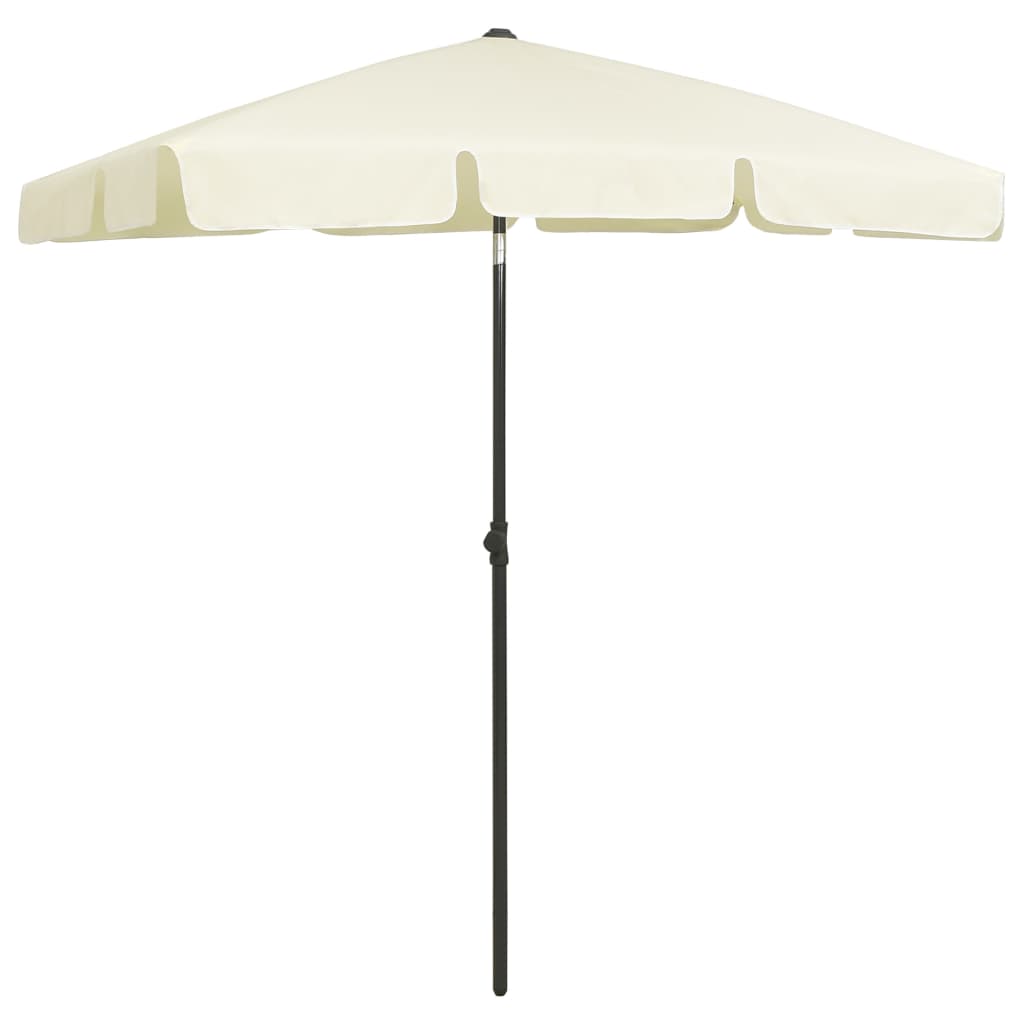 vidaXL Strandparasol 180x120 cm zandgeel afbeelding