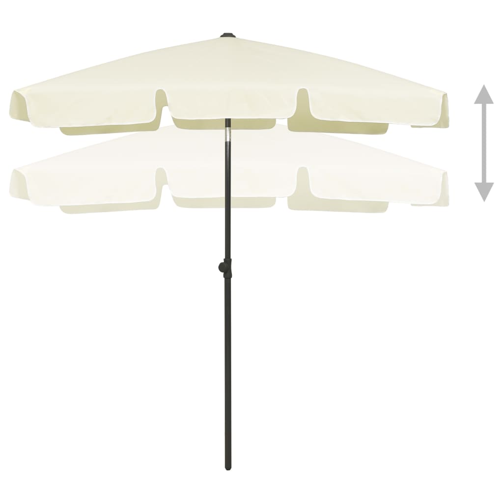 Parasol plażowy UV 180x120 cm, piaskowy żółty