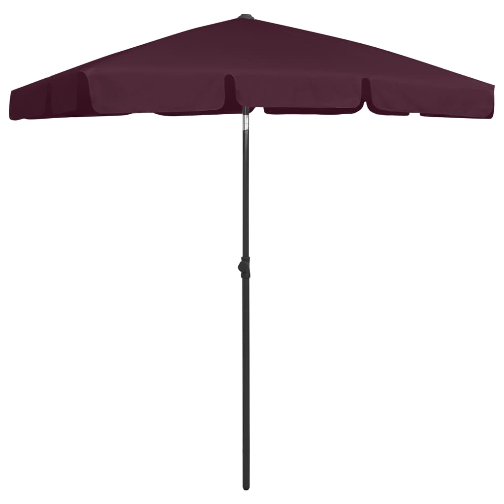 vidaXL Strandparasol 180x120 cm bordeauxrood afbeelding
