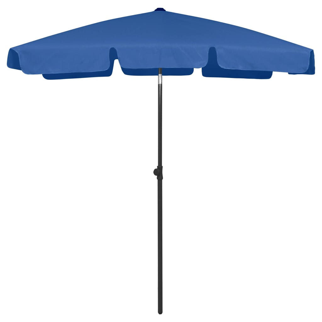 vidaXL strandparasol 180x120 cm azurblå