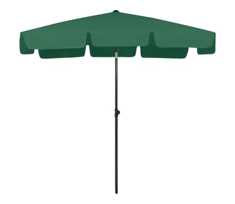 vidaXL Beach Parasol Green 200x125 cm