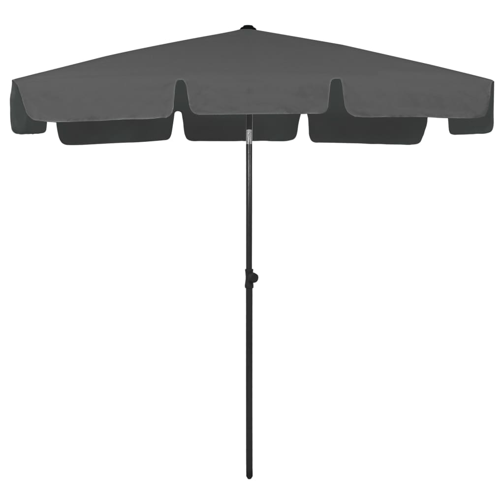 vidaXL Strandparasol 200x125 cm antracietkleurig afbeelding