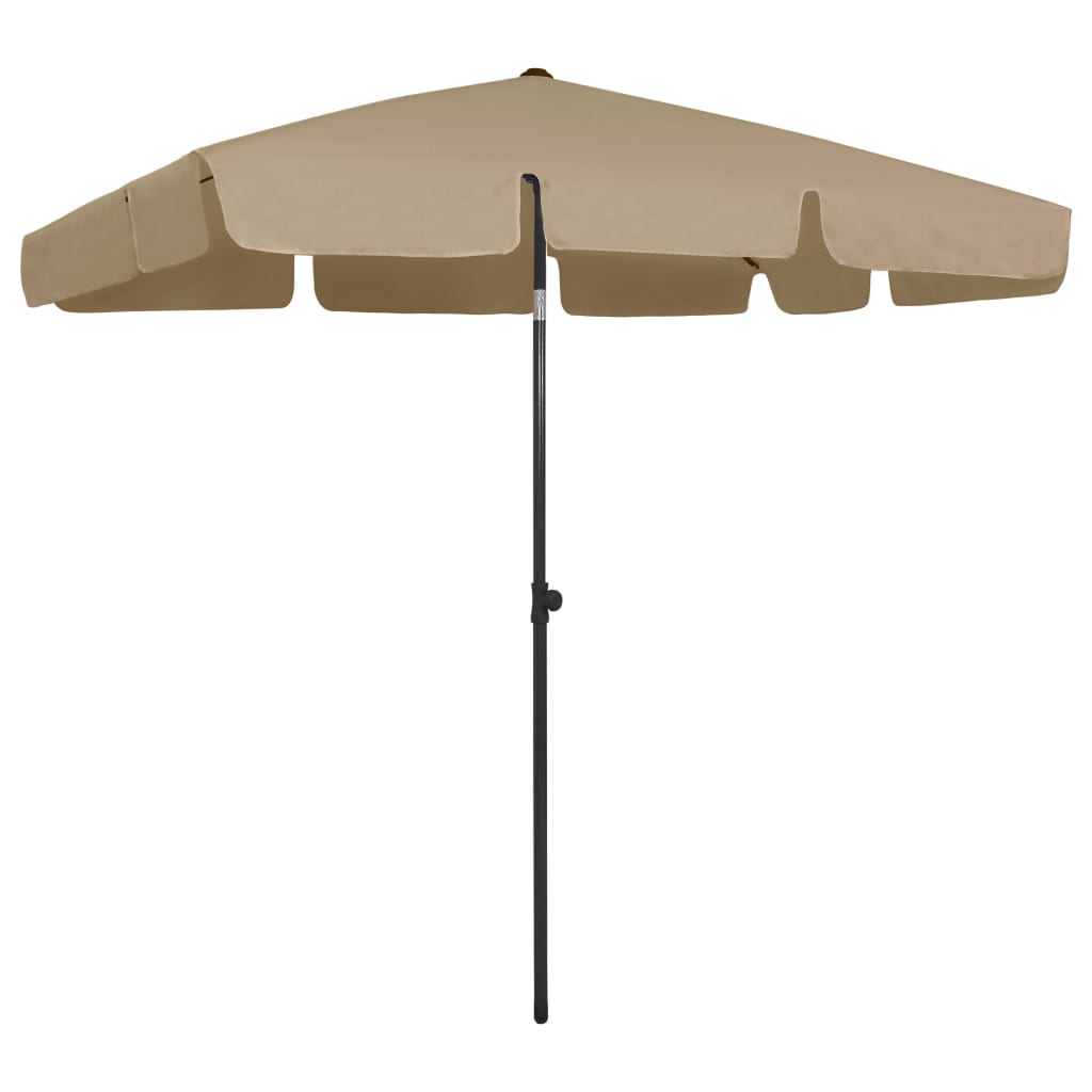 Photos - Parasol VidaXL Beach  Taupe 78.7"x49.2" 