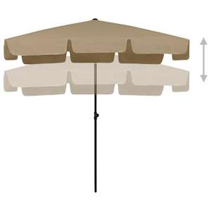 Plážový slunečník taupe 200 x 125 cm - obrázek 3