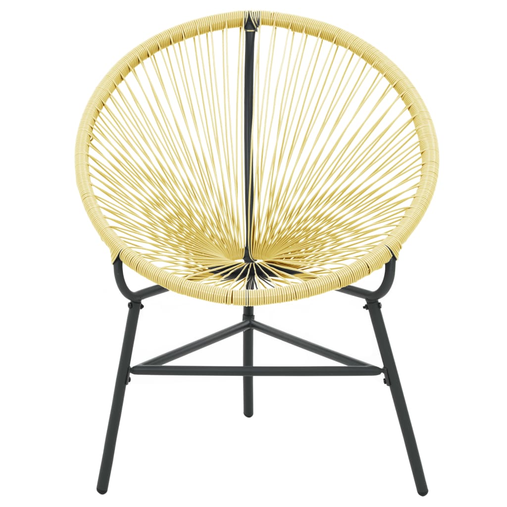 vidaXL Tuinstoel Acapulco poly rattan beige afbeelding
