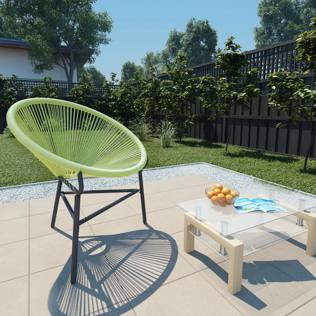 vidaXL Acapulco-Gartenstuhl Poly Rattan Grün