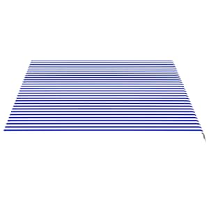 Náhradní plachta na markýzu modrá a bílá 4,5 x 3,5 m polyesterová - obrázek 4