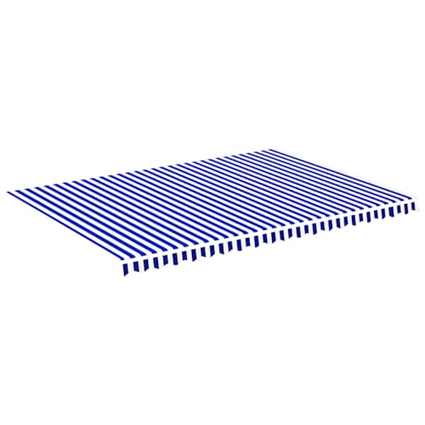 vidaXL varikatuse asenduskangas, sinine ja valge, 480x345 cm, pol&uuml;ester