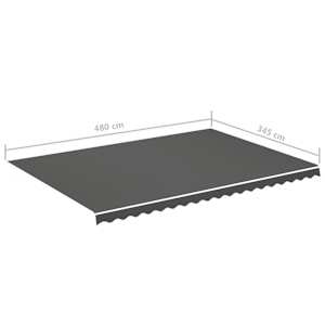 Náhradní plachta na markýzu antracitová 5 x 3,5 m - obrázek 6