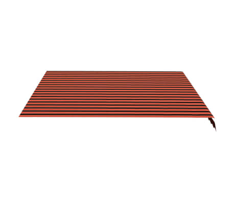 vidaXL Replacement Fabric for Awning Orange and Brown 4x3.5 m