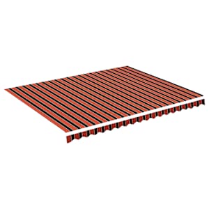 Náhradní plachta na markýzu oranžová a hnědá 4,5 x 3,5 m polyesterová - obrázek 2