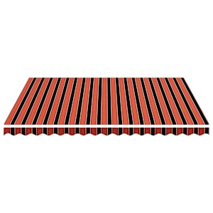 Náhradní plachta na markýzu oranžová a hnědá 4,5 x 3,5 m polyesterová - obrázek 3