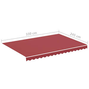 Náhradní plachta na markýzu vínově červená 3,5 x 2,5 m polyesterová - obrázek 6
