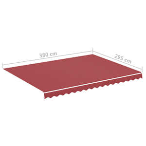 Náhradní plachta na markýzu vínově červená 4x3 m polyesterová - obrázek 6