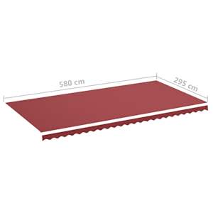 Náhradní plachta na markýzu vínově červená 6x3 m polyesterová - obrázek 6