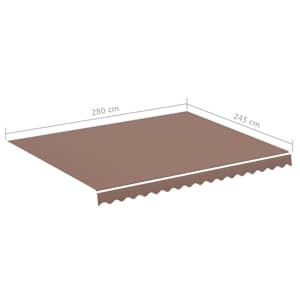 Náhradní plachta na markýzu hnědá 3x2,5 m polyesterová - obrázek 6