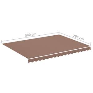 Náhradní plachta na markýzu hnědá 4x3 m polyesterová - obrázek 6