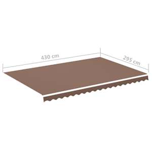 Náhradní plachta na markýzu hnědá 4,5 x 3 m polyesterová - obrázek 6