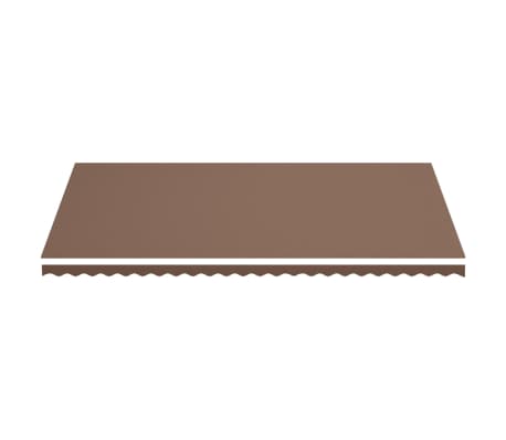 vidaXL Replacement Fabric for Awning Brown 6x3.5 m