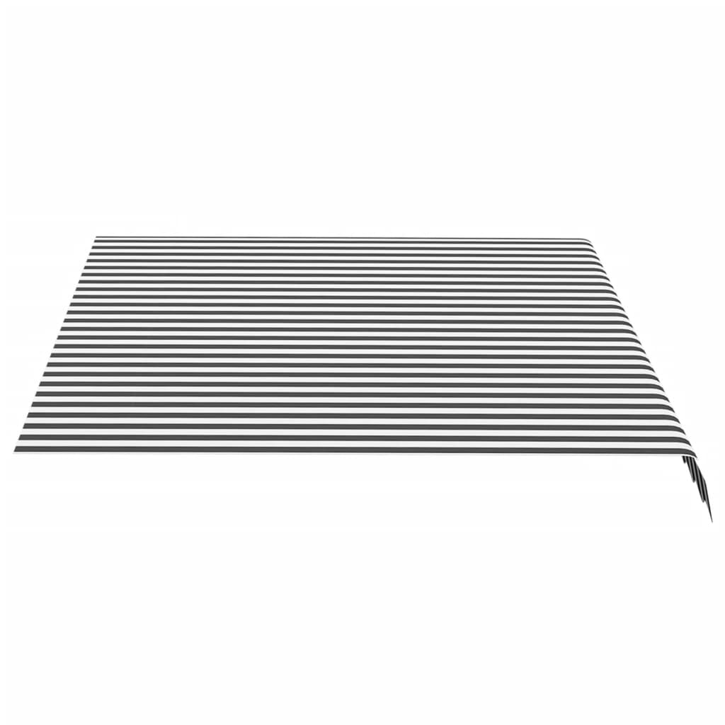 

vidaXL Vervangingsdoek voor luifel 3,5x2,5 m antracietkleurig en wit